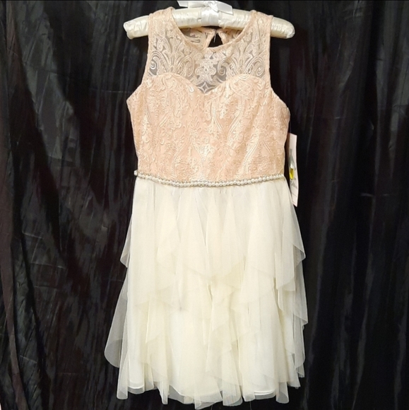 Rare Editions Other - Rare Editions Pink Embroidered Lace Dress